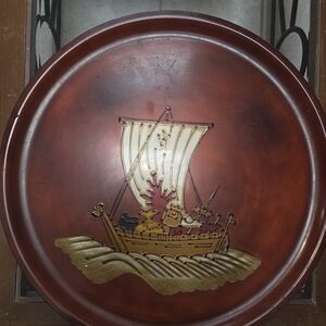 Intage Japanese Early 20th Century Nautical Decorative Plate by Marusei